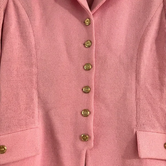 St. John Pink Knit Blazer - Picture 2 of 5